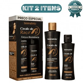 Kit Capilar CAVALO DE RA�A 2 Itens BIO INSTINTO (Shampoo + Condicionador)