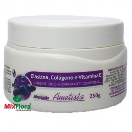 Creme Hidratante AMETISTA Elastina Colgeno e Vitamina E 250g ALQUIMIA COSMTICOS