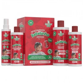 KIT KIDS Cabelo e Corpo BEBELINHO MORANGO 4 Itens BIO INSTINTO