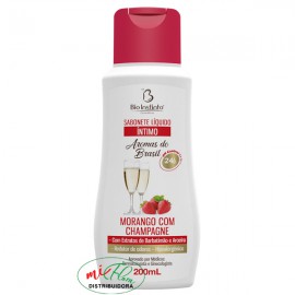 Sabonete ntimo Aromas Brasil Morango Com Champagne 200mL Bio Instinto