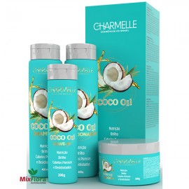 Kit Capilar Coco Oil 4 Itens Charmelle Cosmticos 
