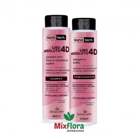Kit Capilar Liso 4D Shampoo + Condicionador 2 Itens Sofisticatto