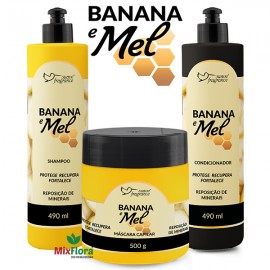Kit Capilar Banana e Mel 3 Itens Suave Fragrance