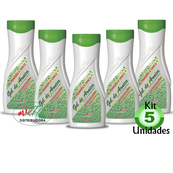 Kit Gel De Arnica Natu Life C/ 5 Unidades - Mix Flora Distribuidora