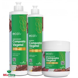 Kit Capilar Composto Vegetal 3 Itens Natu Life