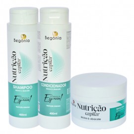 Kit NUTRI��O CAPILAR 3 Itens Beg�nia