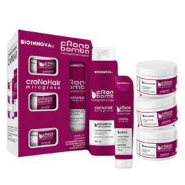 Kit Capilar 5 Itens CRONOBOMBA Cronograma Capilar BIOINNOVA 