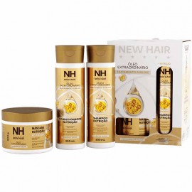 Kit Capilar �LEO EXTRAORDIN�RIO Tratamento Sublime 3 Itens New Hair Belkit