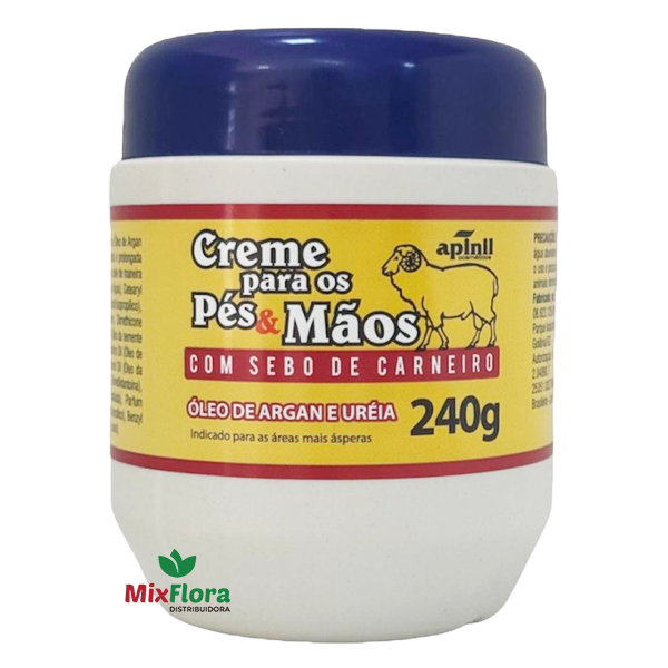 Creme SEBO DE CARNEIRO 240g APINIL Para Pés e Mãos