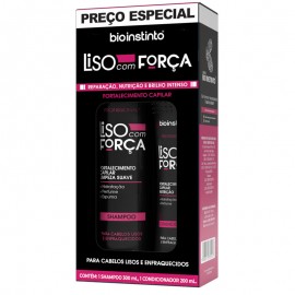 Kit Capilar LISO COM FOR�A 2 Itens BIO INSTINTO (Shampoo + Condicionador)